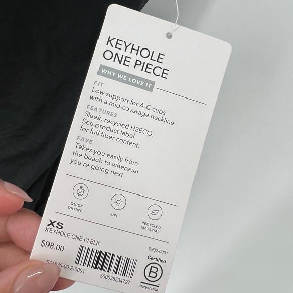 Athleta Keyhole Strappy One Piece Swimsuit In Black - Picture 3 of 7